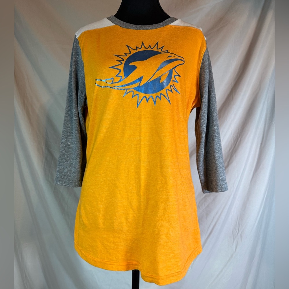 Fanatics Miami Dolphins Women’s Long Sleeve Raglan Tee 🐬💙